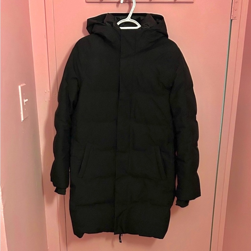 Aritzia TNA Powder Parka | Black Hooded Puffer Jacket | Winter Coat